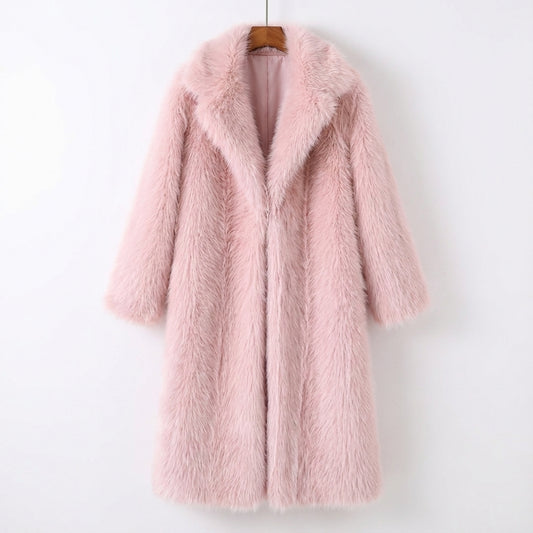 מעיל פרווה ורוד יוקרתי