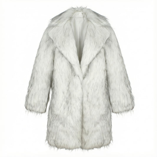 מעיל פרוותי לבן